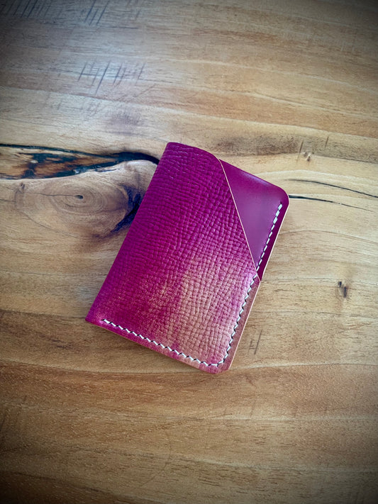 Broads Wallet - Pink Marbled and Pink Hatch Marbled Rocado Shell Cordovan