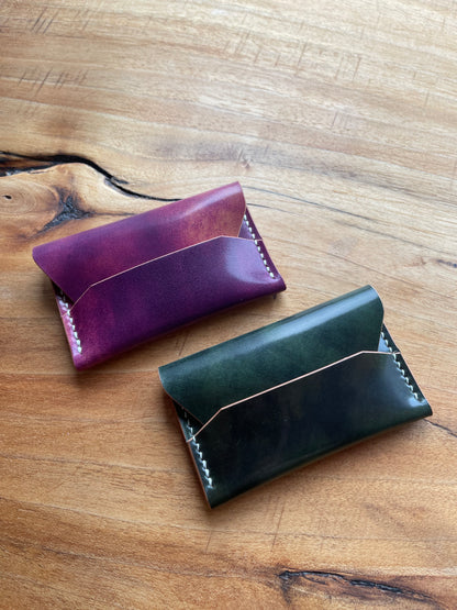 Flap wallet - Ultra Violet Marbled Rocado Shell Cordovan