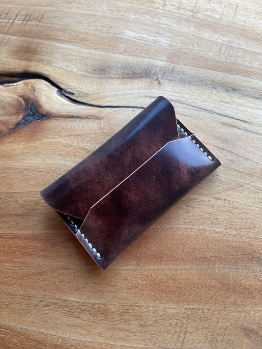 Flap wallet - Brown Museum Rocado Shell Cordovan