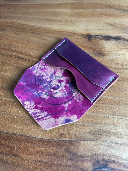 Flap wallet - Ultra Violet Marbled Rocado Shell Cordovan