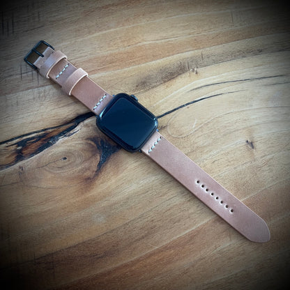 Apple Watch Strap - Unglazed Natural Rocado Shell Cordovan