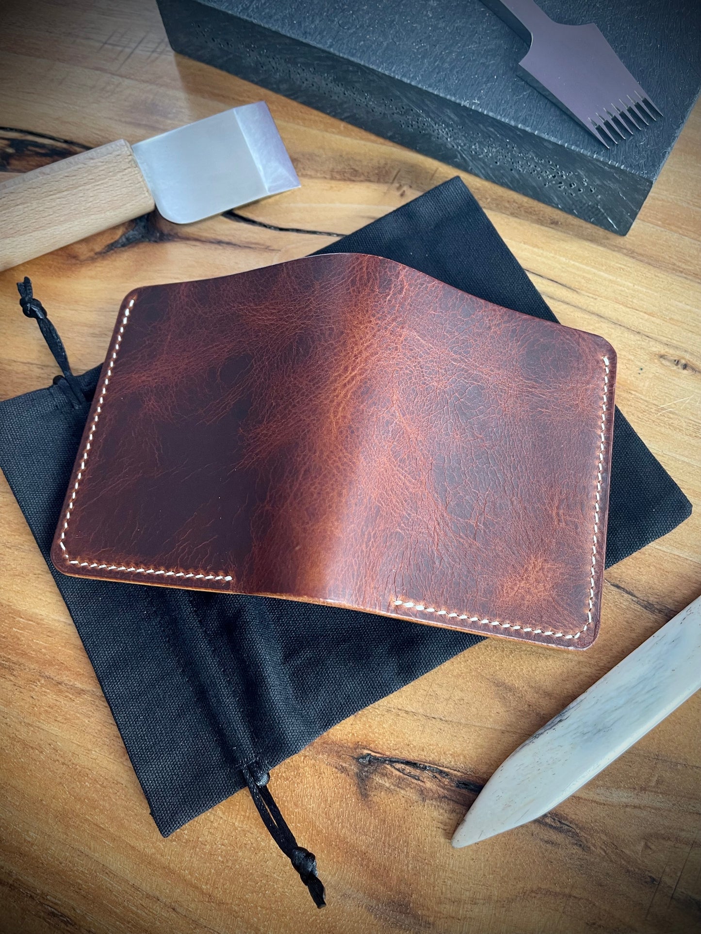 Lark Wallet - Wax Leather in 7 Colours