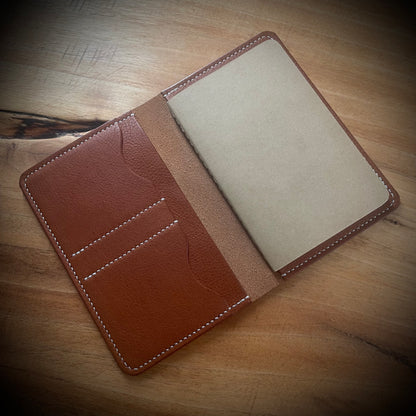 Field Notes Cover - Cognac Wax and Cognac Box