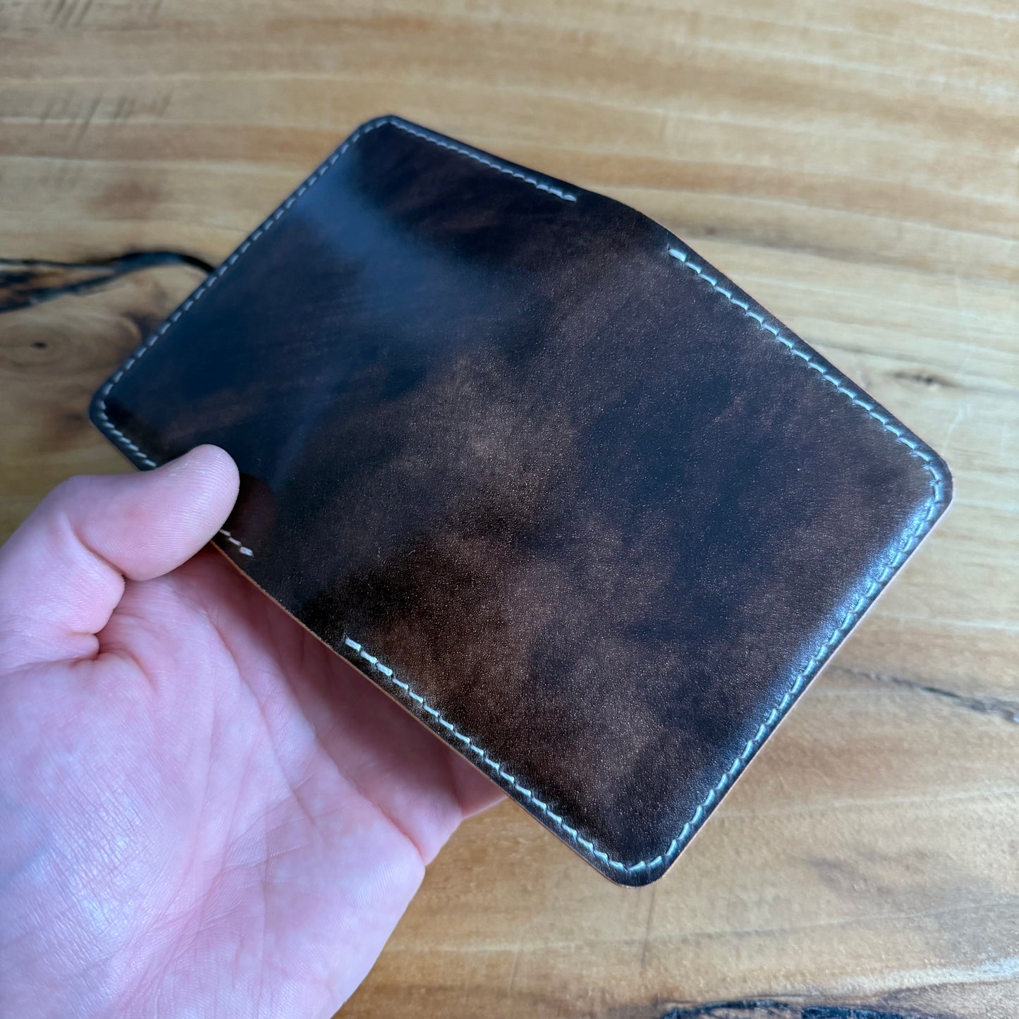 Cromer Wallet - Dark Brown Marbled Rocado Shell Cordovan