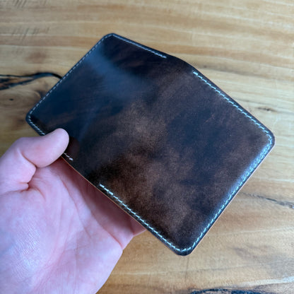 Cromer Wallet - Dark Brown Marbled Rocado Shell Cordovan