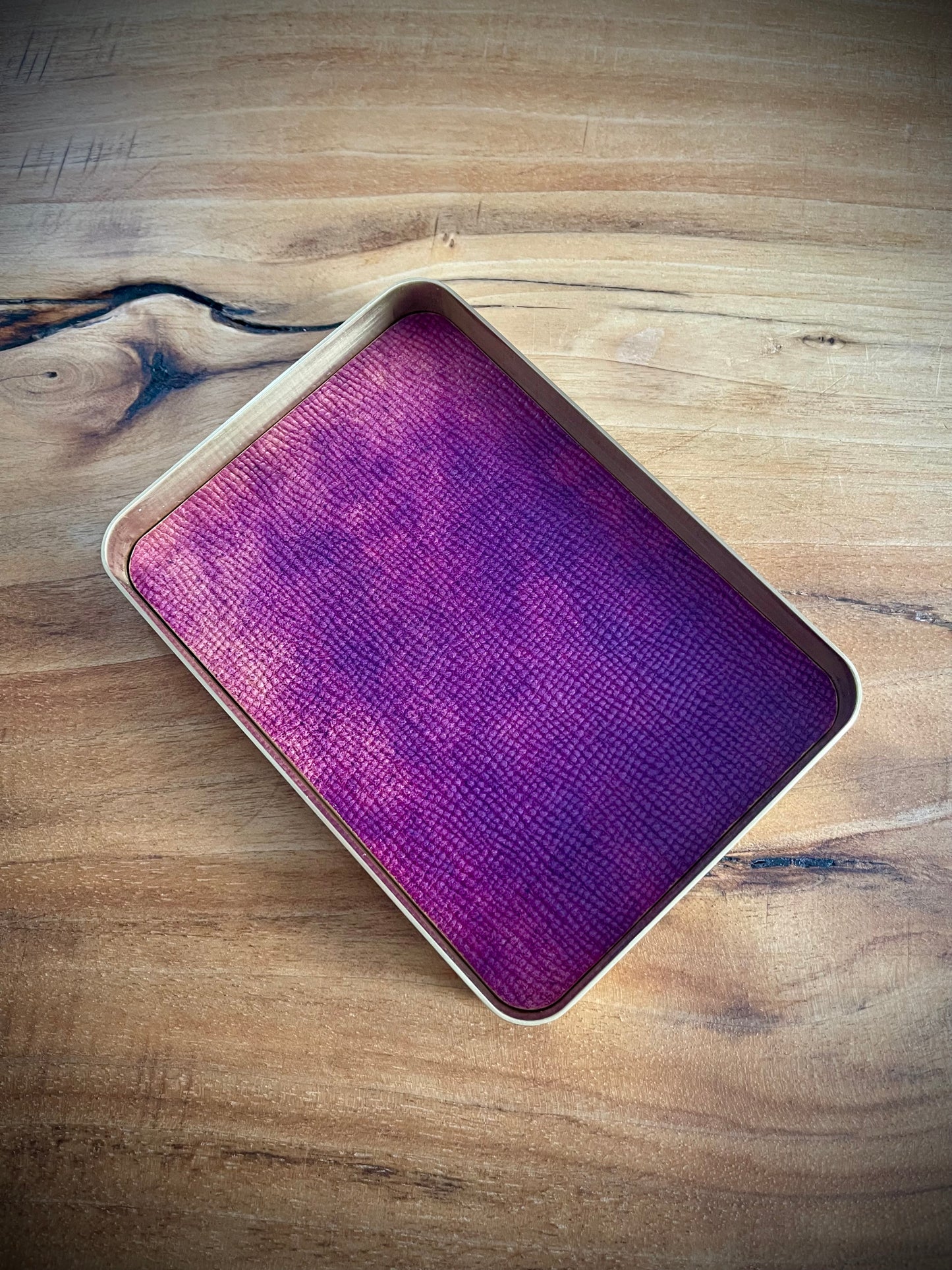 Valet Tray - Solid Brass With Shell Lining