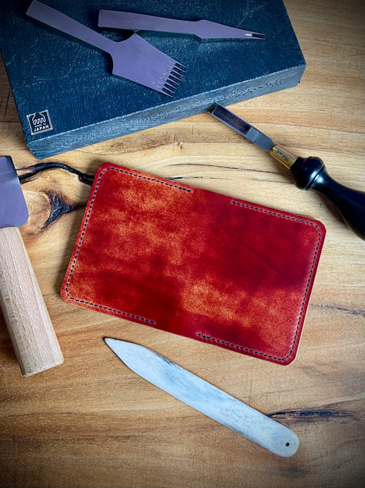The Abbey - Red Marbled Rocado Shell Cordovan and Black Buttero