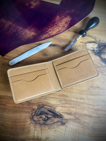 Classic Bifold - Purple Marbled Shell Cordovan and Biscuit Buttero